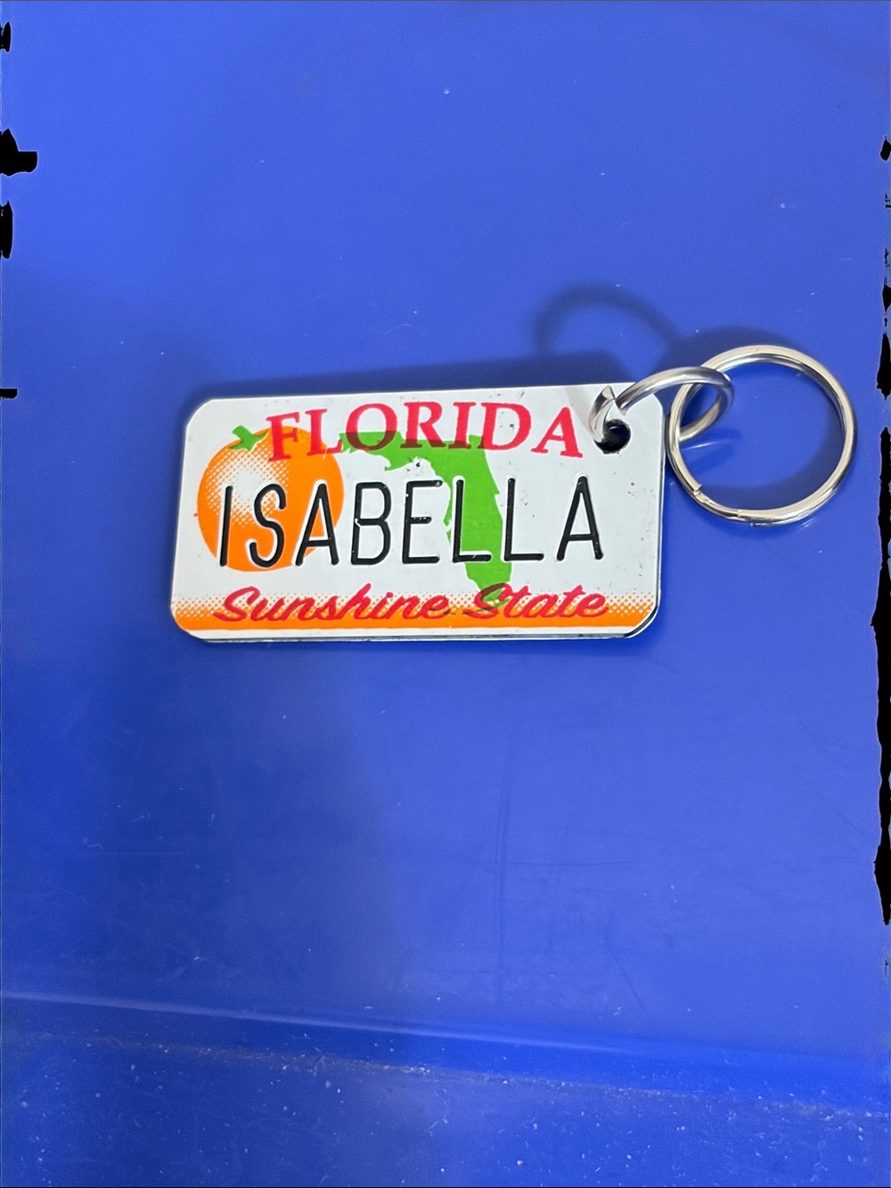 Tiny Isabella Florida Name Key Charm PreOwned